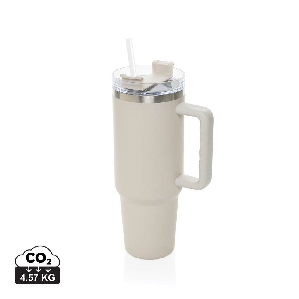 Mug 1.2L en acier recyclé RCS à personnaliser Stadley warm brown